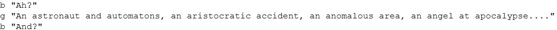 an apocalyptic assonance assault. apologies, Absolutely appearing again.